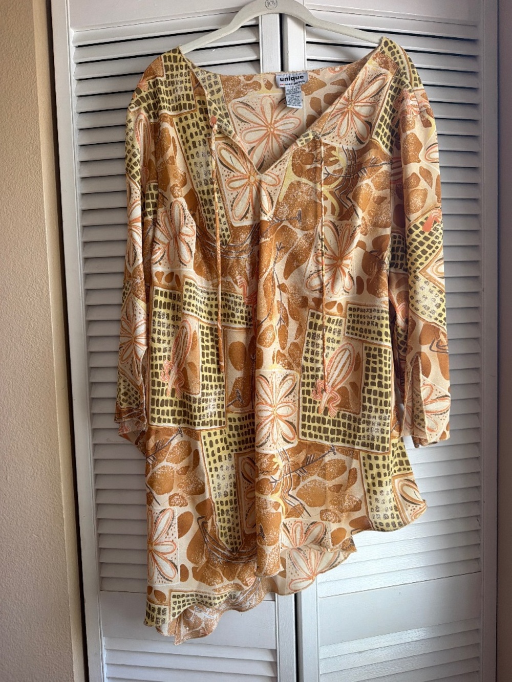 Unique Spectrum Vintage Inspired Asymmetrical Floral Patchwork Top Fairycore